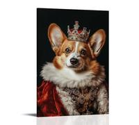 ZLLJXFZZ Poster con animali, satira, Royal Corgi, decorazione moderna da appendere, 40 x 60 cm