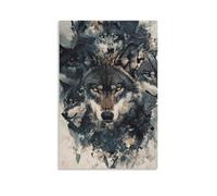 ZLLJXFZZ Poster con animali selvatici e lupi, decorazione moderna da appendere, 60 x 90 cm
