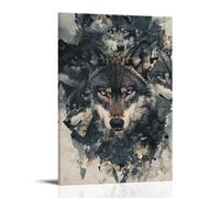 ZLLJXFZZ Poster con animali selvatici e lupi, decorazione moderna da appendere, 60 x 90 cm