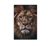 ZLLJXFZZ Poster con animali selvatici, leone maestoso, decorazione artistica da parete, decorazione moderna, poster artistico da appendere, 40 x 60 cm