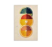 ZLLJXFZZ Poster con frutta Bauhaus, decorazione artistica da parete geometrica con agrumi, decorazione moderna da appendere, 30 x 45 cm