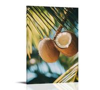 ZLLJXFZZ Poster con frutta tropicale, palma da cocco, decorazione moderna da appendere, 20 x 30 cm