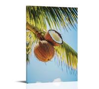 ZLLJXFZZ Poster con frutta tropicale, palma da cocco, decorazione moderna da appendere, 20 x 30 cm