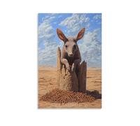 ZLLJXFZZ Poster con pittura a olio di Aardvark termite tumulo, decorazione moderna da appendere, poster artistico da appendere, 20 x 30 cm