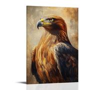 ZLLJXFZZ Poster con pittura ad olio con aquila imperiale con dettagli accademici, decorazione artistica da parete, decorazione moderna, poster artistico da appendere, 20 x 30 cm