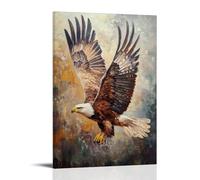 ZLLJXFZZ Poster con pittura ad olio con aquila nobile che vola in alto, decorazione artistica da parete, decorazione moderna, poster artistico da appendere, 50 x 75 cm