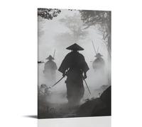 ZLLJXFZZ Poster con samurai, nebbia, esercito fantasma, arte da parete, decorazione moderna da appendere, 50 x 75 cm