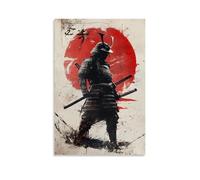 ZLLJXFZZ Poster con samurai, shogun, fan della guerra, decorazione artistica da parete, decorazione moderna, poster artistico da appendere, 50 x 75 cm