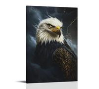 ZLLJXFZZ Poster da parete con animale, tuono, aquila nata in tempesta, decorazione moderna da appendere, 30 x 45 cm