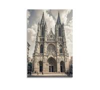 ZLLJXFZZ Poster da parete con architettura gotica, decorazione moderna da appendere, 20 x 30 cm