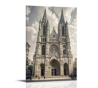 ZLLJXFZZ Poster da parete con architettura gotica, decorazione moderna da appendere, 60 x 90 cm