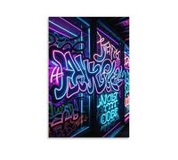 ZLLJXFZZ Poster da parete con calligrafia al neon, decorazione moderna da appendere, 20 x 30 cm
