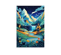 ZLLJXFZZ Poster da parete con cambiamenti climatici, decorazione moderna da appendere, 60 x 90 cm