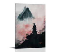ZLLJXFZZ Poster da parete con montagna e maestro eremita che si allena, decorazione moderna da appendere, 50 x 75 cm