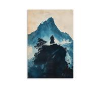 ZLLJXFZZ Poster da parete con montagna, maestro eremita che si allena, decorazione moderna da appendere, 30 x 45 cm