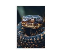 ZLLJXFZZ Poster da parete, motivo: serpente pericoloso e velenoso, decorazione moderna da appendere, poster artistico da appendere, 60 x 90 cm