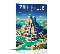 ZLLJXFZZ Poster da parete, patrimonio dell'umanità, decorazione moderna da appendere, 50 x 75 cm