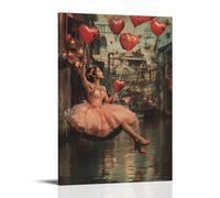 ZLLJXFZZ Poster di San Valentino Bangkok, decorazione artistica da parete moderna da appendere, 40 x 60 cm