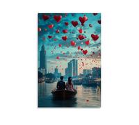 ZLLJXFZZ Poster di San Valentino Bangkok, decorazione da parete moderna da appendere, 30 x 45 cm
