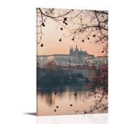 ZLLJXFZZ Poster di San Valentino con castello di Praga, decorazione moderna da appendere, 20 x 30 cm