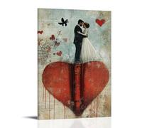 ZLLJXFZZ Poster di San Valentino con letteratura e libro, decorazione moderna da appendere, 50 x 75 cm
