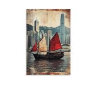 ZLLJXFZZ Poster di San Valentino Hong Kong, decorazione artistica da parete moderna da appendere, 20 x 30 cm