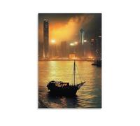 ZLLJXFZZ Poster di San Valentino Hong Kong, decorazione artistica da parete moderna da appendere, 40 x 60 cm