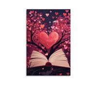 ZLLJXFZZ Poster di San Valentino, letteratura, libro da parete, decorazione moderna, da appendere, 30 x 45 cm