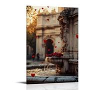 ZLLJXFZZ Poster di San Valentino Roma, fontana artistica da parete, decorazione moderna, da appendere, 20 x 30 cm