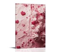 ZLLJXFZZ Poster di San Valentino smerigliato, decorazione da parete con torta, decorazione moderna da appendere, 50 x 75 cm