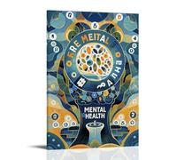 ZLLJXFZZ Poster di sensibilizzazione sulla salute mentale, decorazione da parete moderna, da appendere, 50 x 75 cm
