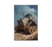 ZLLJXFZZ Poster militare armato, aratro della miniera arte murale, decorazione moderna da appendere, poster artistico da appendere, 50 x 75 cm