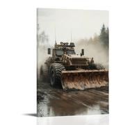 ZLLJXFZZ Poster militare armato, aratro della miniera arte murale, decorazione moderna da appendere, poster artistico da appendere, 50 x 75 cm