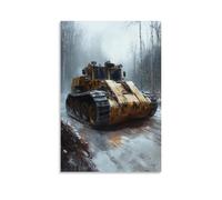 ZLLJXFZZ Poster militare armato, aratro della miniera arte murale, decorazione moderna da appendere, poster artistico da appendere, 50 x 75 cm