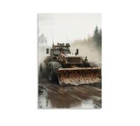ZLLJXFZZ Poster militare armato, aratro della miniera arte murale, decorazione moderna da appendere, poster artistico da appendere, 50 x 75 cm