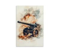 ZLLJXFZZ Poster militare artiglieria, obice rinculo da parete, decorazione moderna da appendere, 50 x 75 cm