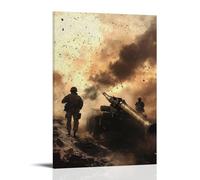 ZLLJXFZZ Poster militare artiglieria, schermo fumogeno da parete, decorazione moderna da appendere, poster artistico da appendere, 50 x 75 cm