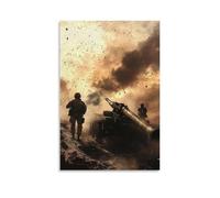 ZLLJXFZZ Poster militare artiglieria, schermo fumogeno da parete, decorazione moderna da appendere, poster artistico da appendere, 50 x 75 cm