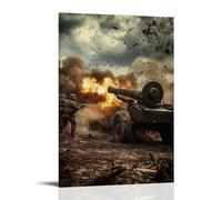 ZLLJXFZZ Poster militare artiglieria, soluzione di fuoco da parete, decorazione moderna da appendere, poster artistico da appendere, 50 x 75 cm