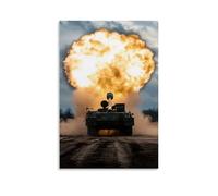 ZLLJXFZZ Poster militare artiglieria, traiettoria di conchiglie, decorazione artistica da parete, decorazione moderna da appendere, 50 x 75 cm