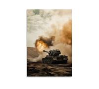ZLLJXFZZ Poster militare artiglieria, traiettoria di conchiglie, decorazione artistica da parete, decorazione moderna da appendere, 50 x 75 cm