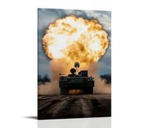 ZLLJXFZZ Poster militare artiglieria, traiettoria di conchiglie, decorazione artistica da parete, decorazione moderna da appendere, 50 x 75 cm