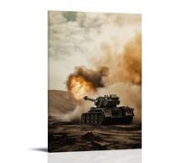 ZLLJXFZZ Poster militare artiglieria, traiettoria di conchiglie, decorazione artistica da parete, decorazione moderna da appendere, 50 x 75 cm