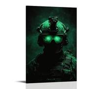ZLLJXFZZ Poster militare tattico, visore notturno casco luminoso da parete, decorazione moderna da appendere, 20 x 30 cm