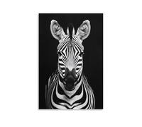 ZLLJXFZZ Poster monocromatico, motivo zebrato bianco e nero, decorazione artistica da parete, decorazione moderna, poster artistico da appendere, 30 x 45 cm