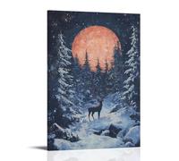 ZLLJXFZZ Poster natalizio da parete con solstizio, notte più lunga, decorazione moderna da appendere, 20 x 30 cm