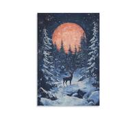 ZLLJXFZZ Poster natalizio da parete con solstizio, notte più lunga, decorazione moderna da appendere, 20 x 30 cm