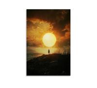 ZLLJXFZZ Poster pasquale con luce che si apre l'alba, decorazione moderna da appendere, poster artistico da appendere, 50 x 75 cm