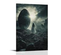ZLLJXFZZ Poster pasquale con luce che si rompe l'alba, decorazione moderna da appendere, 30 x 45 cm