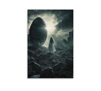 ZLLJXFZZ Poster pasquale con luce che si rompe l'alba, decorazione moderna da appendere, 30 x 45 cm